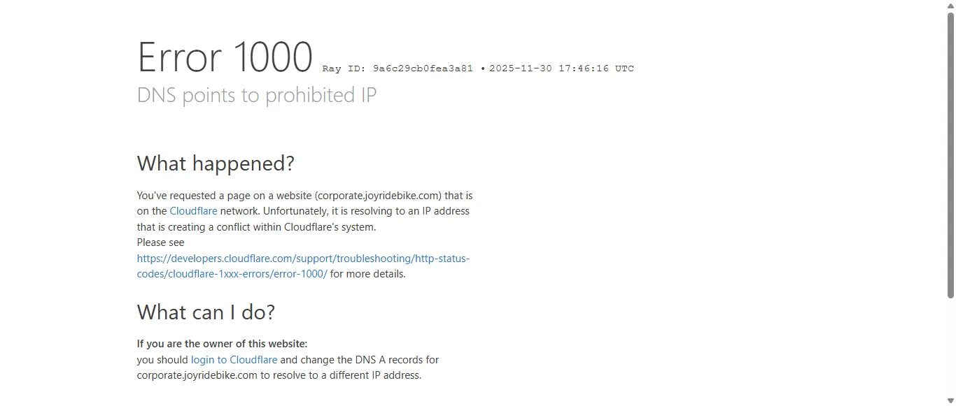 Joy Ride Bikes (Corporate)