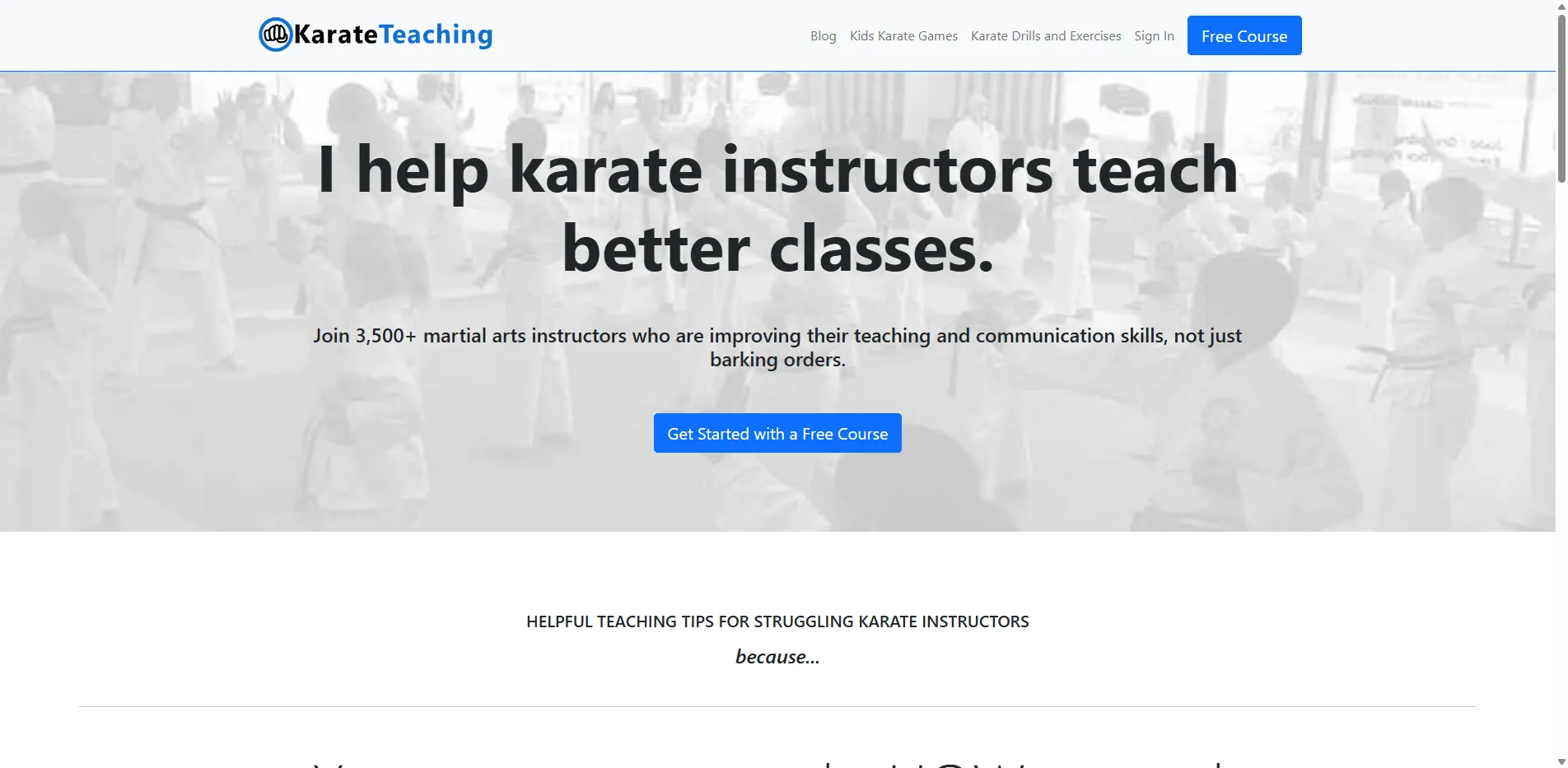 Karate Teaching