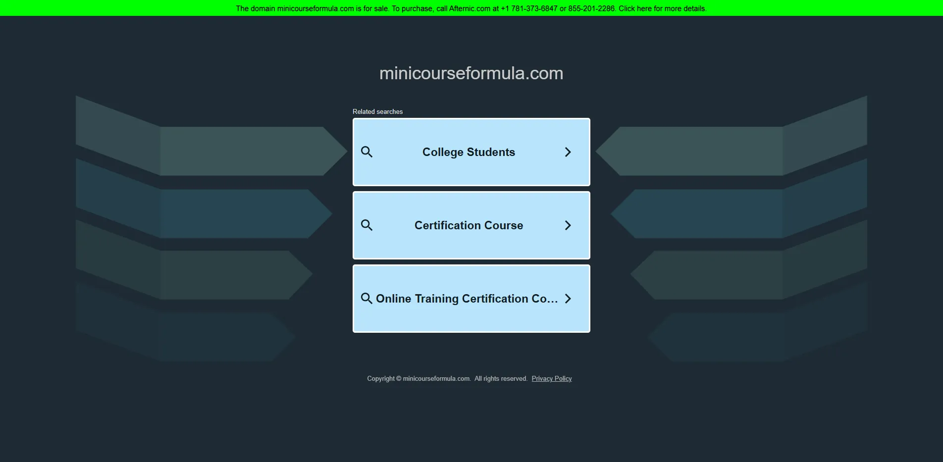 The Mini-Course Formula