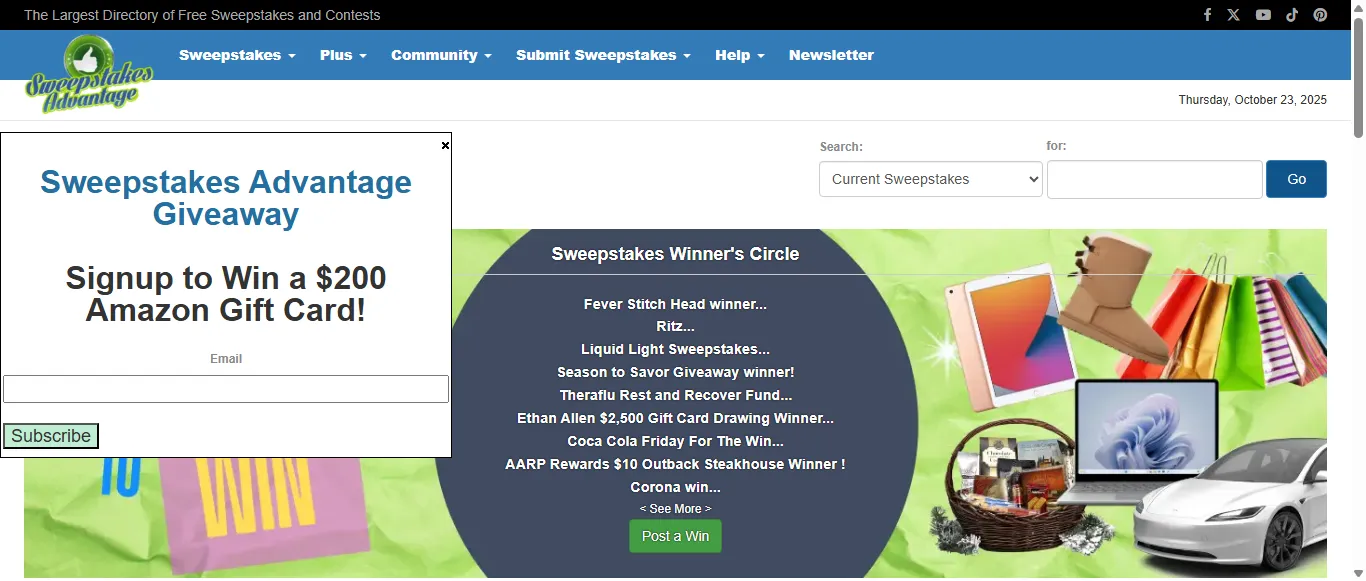 Sweepstakes Advantage